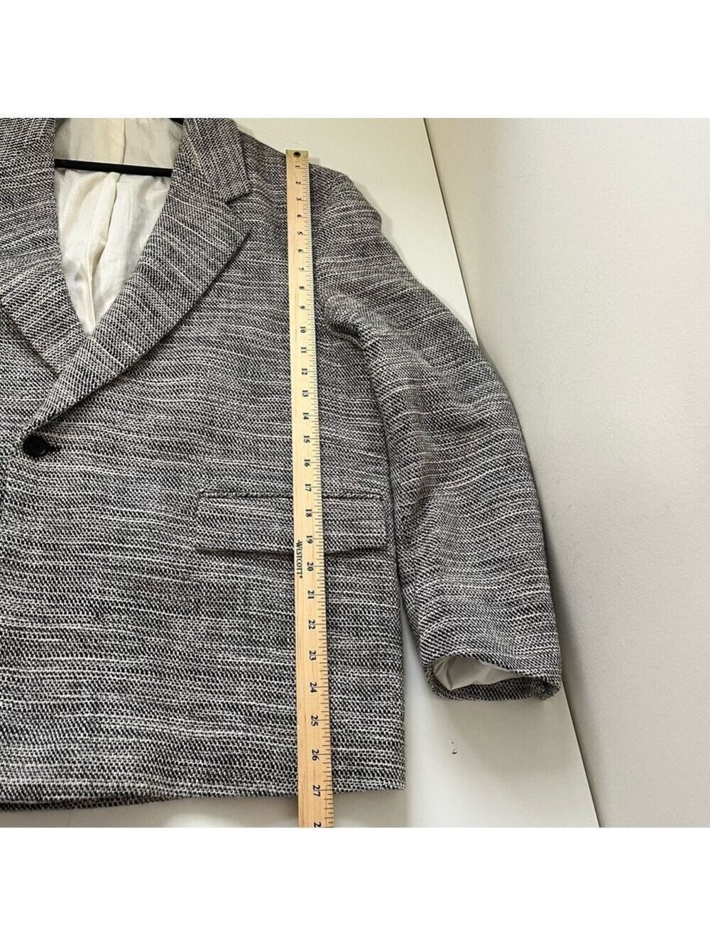 NWOT Zara DOUBLE BREASTED TEXTURED WEAVE JACKET - Picture 11 of 16